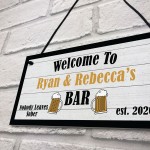 Shabby Chic Home Bar Sign Funny Man Cave Plaque PERSONALISED