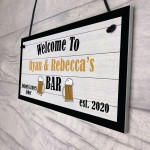 Shabby Chic Home Bar Sign Funny Man Cave Plaque PERSONALISED