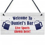 PERSONALISED Home Bar Sign Football Lover Alcohol Beer Gift