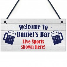 PERSONALISED Home Bar Sign Football Lover Alcohol Beer Gift