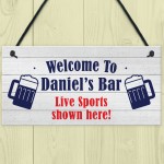 PERSONALISED Home Bar Sign Football Lover Alcohol Beer Gift