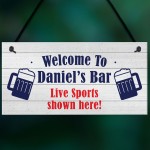 PERSONALISED Home Bar Sign Football Lover Alcohol Beer Gift