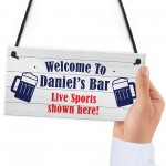 PERSONALISED Home Bar Sign Football Lover Alcohol Beer Gift