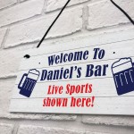 PERSONALISED Home Bar Sign Football Lover Alcohol Beer Gift