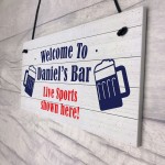 PERSONALISED Home Bar Sign Football Lover Alcohol Beer Gift