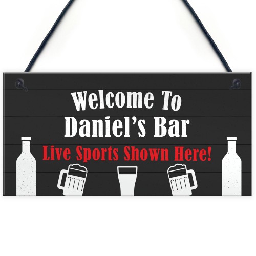 PERSONALISED Home Bar Sports Bar Sign For Man Cave Shed Gift