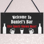 PERSONALISED Home Bar Sports Bar Sign For Man Cave Shed Gift