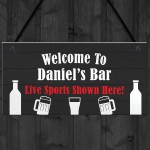 PERSONALISED Home Bar Sports Bar Sign For Man Cave Shed Gift