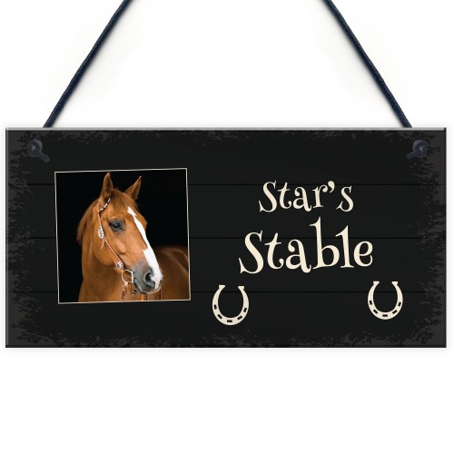 PERSONALISED Hanging Stable Sign Horse Lover Gift For Pet