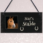 PERSONALISED Hanging Stable Sign Horse Lover Gift For Pet