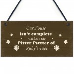 PERSONALISED Pitter Patter Doggy Feet Dog Lover Gift Pet Sign