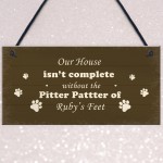 PERSONALISED Pitter Patter Doggy Feet Dog Lover Gift Pet Sign