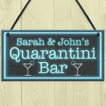 Personalised Quarantini Bar Novelty Home Bar Signs Man Cave Gift