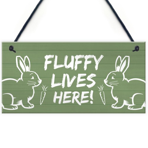 PERSONALISED Rabbit Sign For Garden Hutch Pet Sign Home Decor