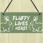 PERSONALISED Rabbit Sign For Garden Hutch Pet Sign Home Decor
