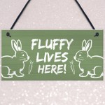 PERSONALISED Rabbit Sign For Garden Hutch Pet Sign Home Decor