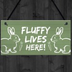 PERSONALISED Rabbit Sign For Garden Hutch Pet Sign Home Decor