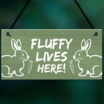 PERSONALISED Rabbit Sign For Garden Hutch Pet Sign Home Decor