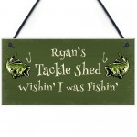 Tackle Shed Personalised Hanging Sign For Man Cave Shed