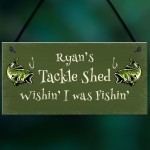 Tackle Shed Personalised Hanging Sign For Man Cave Shed