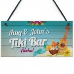 Personalised Tiki Bar Hanging Sign Home Bar Decor Man Cave Gifts