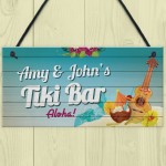 Personalised Tiki Bar Hanging Sign Home Bar Decor Man Cave Gifts