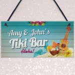 Personalised Tiki Bar Hanging Sign Home Bar Decor Man Cave Gifts