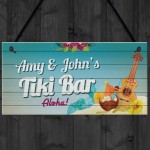 Personalised Tiki Bar Hanging Sign Home Bar Decor Man Cave Gifts