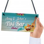 Personalised Tiki Bar Hanging Sign Home Bar Decor Man Cave Gifts