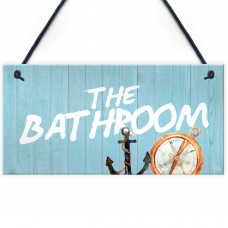 Nautical Bathroom Decor Hanging Sign Home Decor Toilet Decor