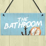 Nautical Bathroom Decor Hanging Sign Home Decor Toilet Decor