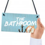 Nautical Bathroom Decor Hanging Sign Home Decor Toilet Decor