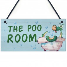 Funny Toilet Sign THE POO ROOM Rude Bathroom Sign Nautical