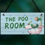 Funny Toilet Sign THE POO ROOM Rude Bathroom Sign Nautical