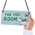 Funny Toilet Sign THE POO ROOM Rude Bathroom Sign Nautical
