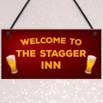 Funny Bar Welcome Sign For Home Bar Man Cave Garden Gifts
