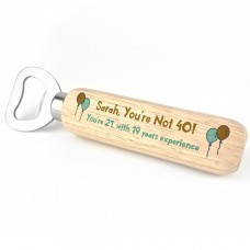 40th Birthday Personalised Bottle Opener Novelty 40th Birthday
