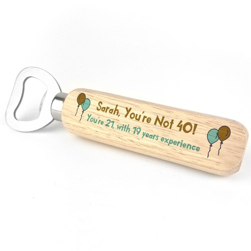 40th Birthday Personalised Bottle Opener Novelty 40th Birthday