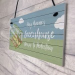 Quirky Greenhouse Sign PERSONALISED Hanging Garden Shed Sign