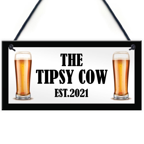 Quirky Funny Home Bar Sign Personalised Man Cave Garage Pub