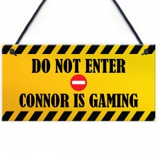 Funny Joke Gaming Sign Personalised Man Cave Bedroom Sign