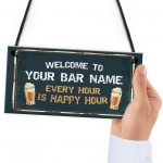 WELCOME Sign For Bar Home Bar PERSONALISED Man Cave Sign