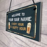 WELCOME Sign For Bar Home Bar PERSONALISED Man Cave Sign