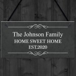 Shabby Chic Welcome Sign To New Home PERSONALISED Plaque