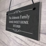 Shabby Chic Welcome Sign To New Home PERSONALISED Plaque