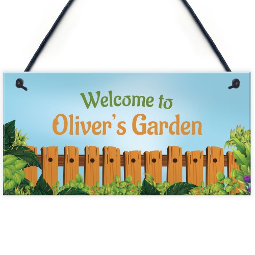 WELCOME Sign To Garden PERSONALISED Summerhouse Shed Sign