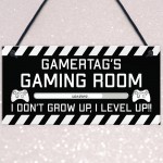 Novelty Gaming Room Sign PERSONALISED Gamer Gift