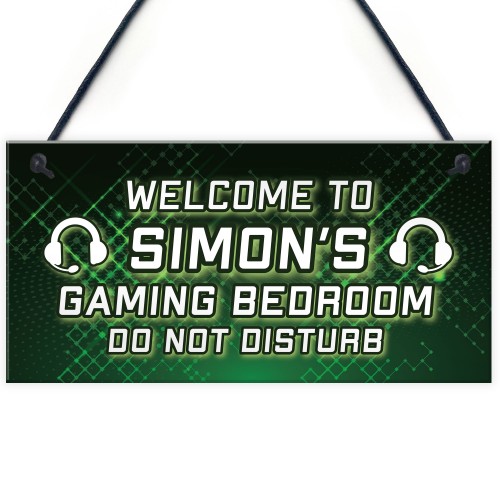 WELCOME Sign For Gaming Room Door Sign PERSONALISED