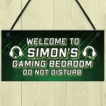 WELCOME Sign For Gaming Room Door Sign PERSONALISED