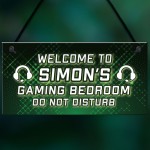 WELCOME Sign For Gaming Room Door Sign PERSONALISED